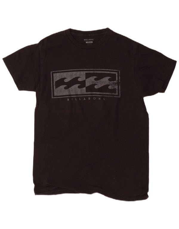 Billabong Mens Graphic T-Shirt Top Small Noir Coton