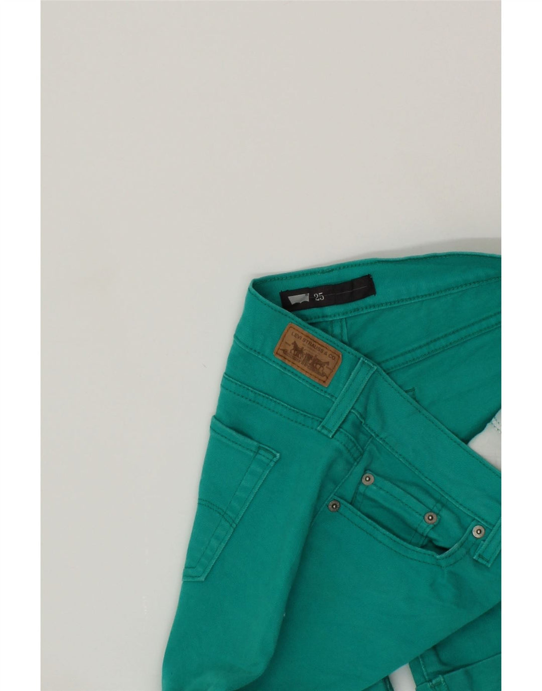 LEE Womens Denim Shorts W25 XS Turquoise Cotton Vintage Lee and Second-Hand Lee from Messina Hembry 