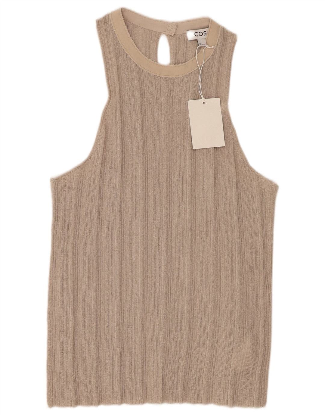 Cos Womens Vest Top UK 16 Large Grey Acetate