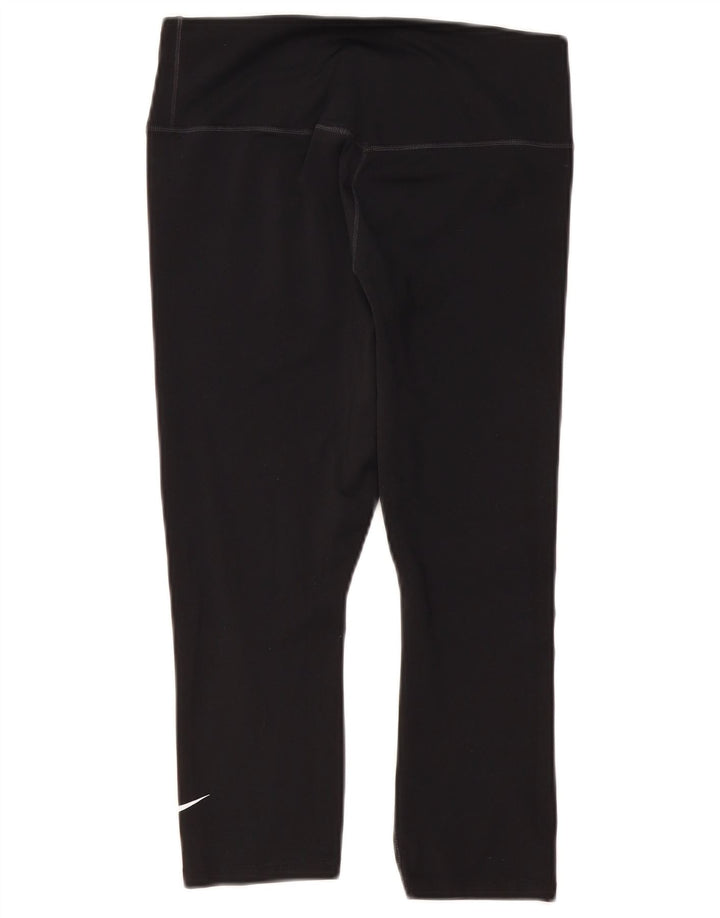 Nike Dame Dri Fit Capri Leggings UK 12 Medium Sort