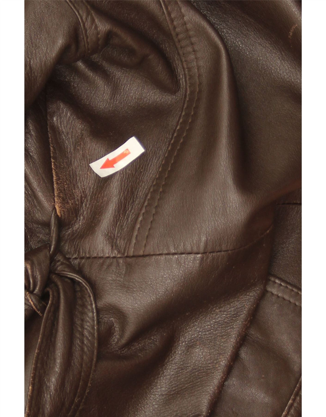 Vintage Mens Military Leather Jacket IT 52 XL Brown Leather