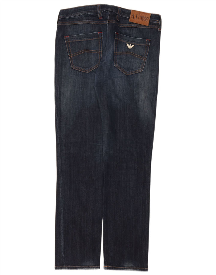 Armani Womens Straight Jeans W30 L29 Navy Blue Cotton