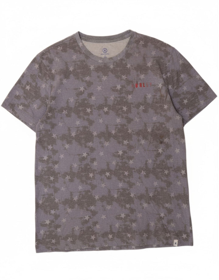 HURLEY Mens T-Shirt Top Large Grey Tie Dye Cotton Vintage Hurley and Second-Hand Hurley from Messina Hembry 