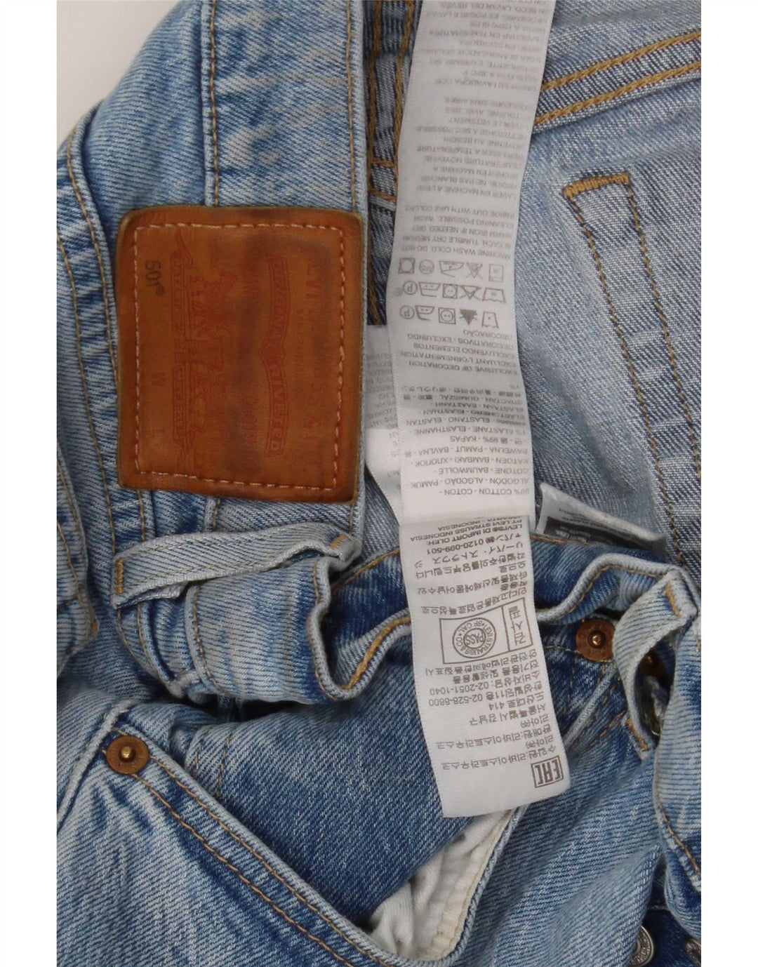 Levi's Mens 501 Straight Jeans W31 L26 Blue Cotton