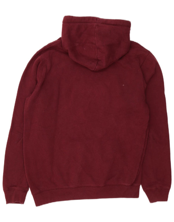 Jack Wills Mens Graphic Loose Fit Hoodie Jumper XS Burgundy Cotton
