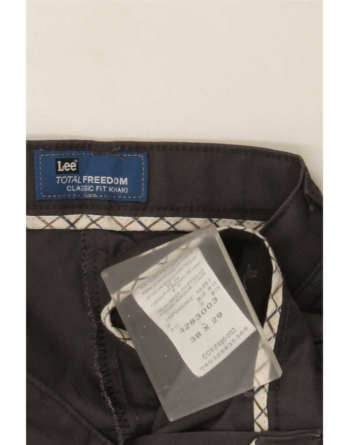 Lee Mens Total Freedom Classic Fit Suit Bukser W38 L29 Grå Polyester