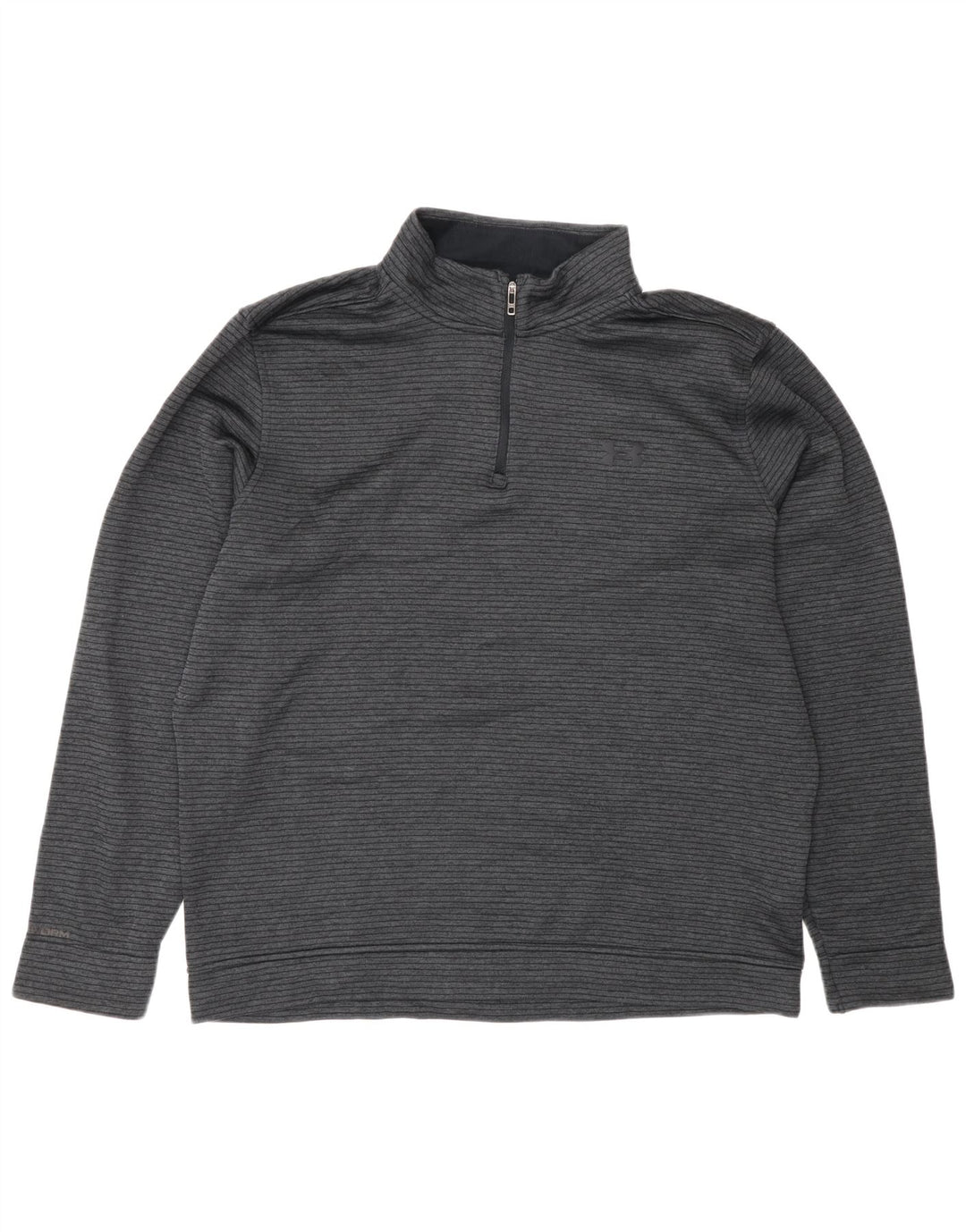 Under Armour Mens Storm-Fit Zip Neck Pullover Tracksuit Top XL Grey Striped