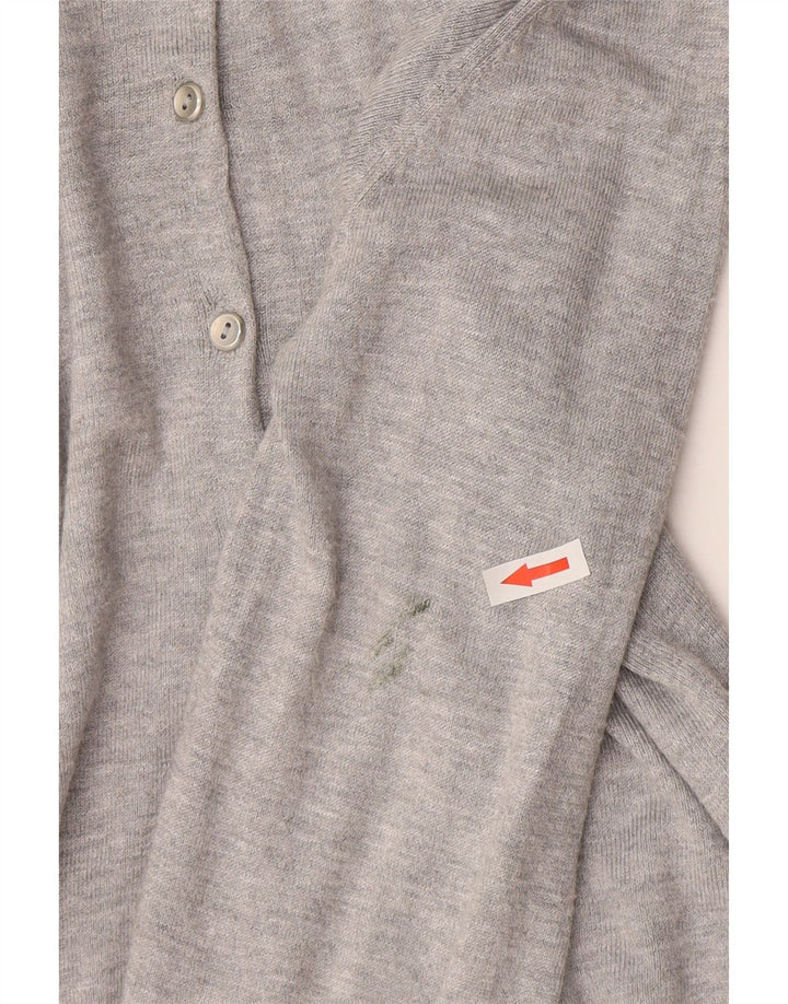 Marks & Spencer Womens Cardigan Sweater UK 14 Medium Grey Viscose