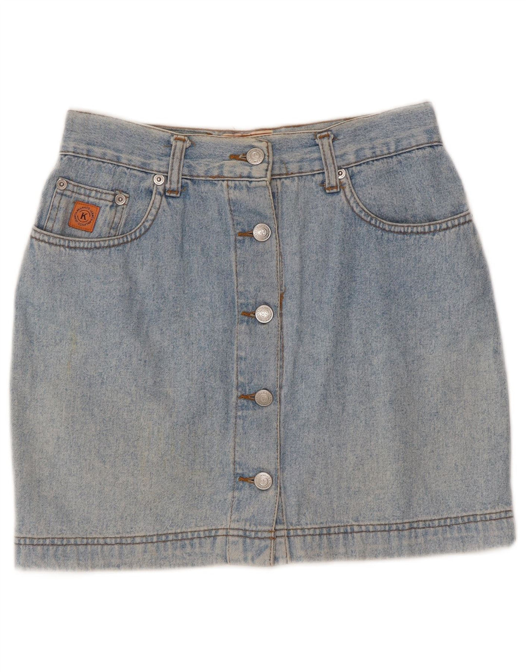 Kangaroo Womens Denim Skirt W28 Medium Blue Cotton