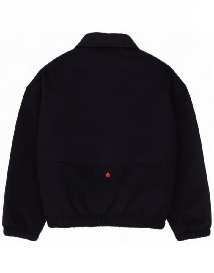 Giacca bomber da donna vintage IT 42 Medium Navy Blue Colourblock