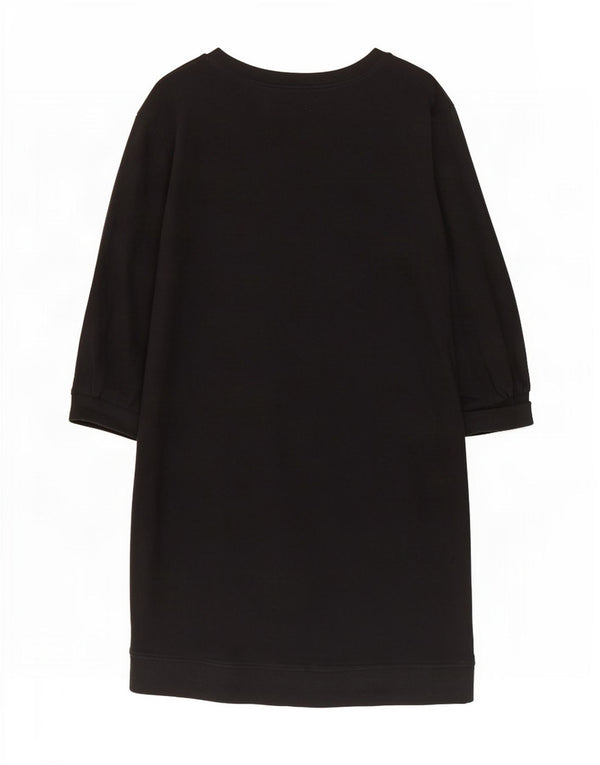 Abito maglione in felpa a maniche lunghe da donna Zara UK 16 grande cotone nero