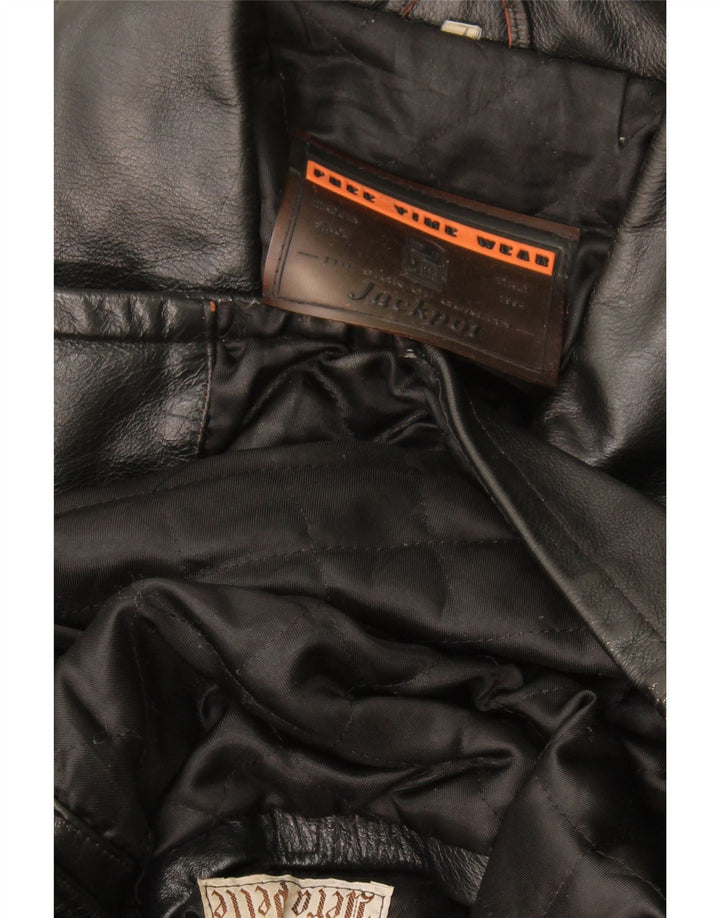 Giacca in pelle da uomo Jackpot UK 40 grande in pelle nera