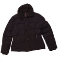 Jaqueta acolchoada feminina PUFFA UK 16 grande poliéster preto
