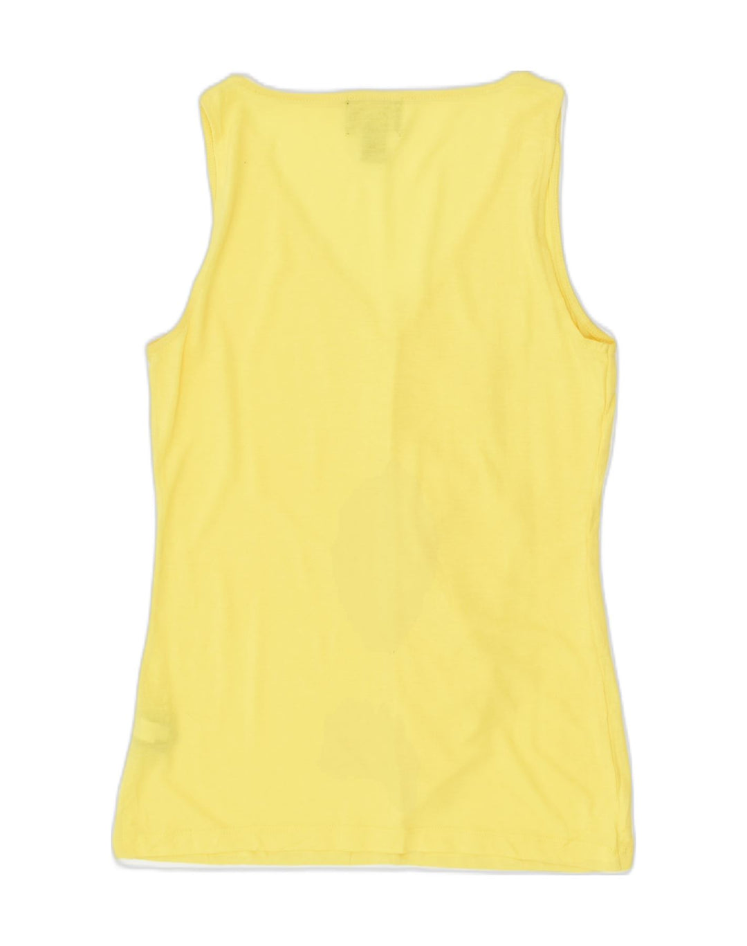 CHAPS Womens Ruffle Front Vest Top UK 8 Small Yellow Polyester | Vintage Chaps | Thrift | Second-Hand Chaps | Used Clothing | Messina Hembry 