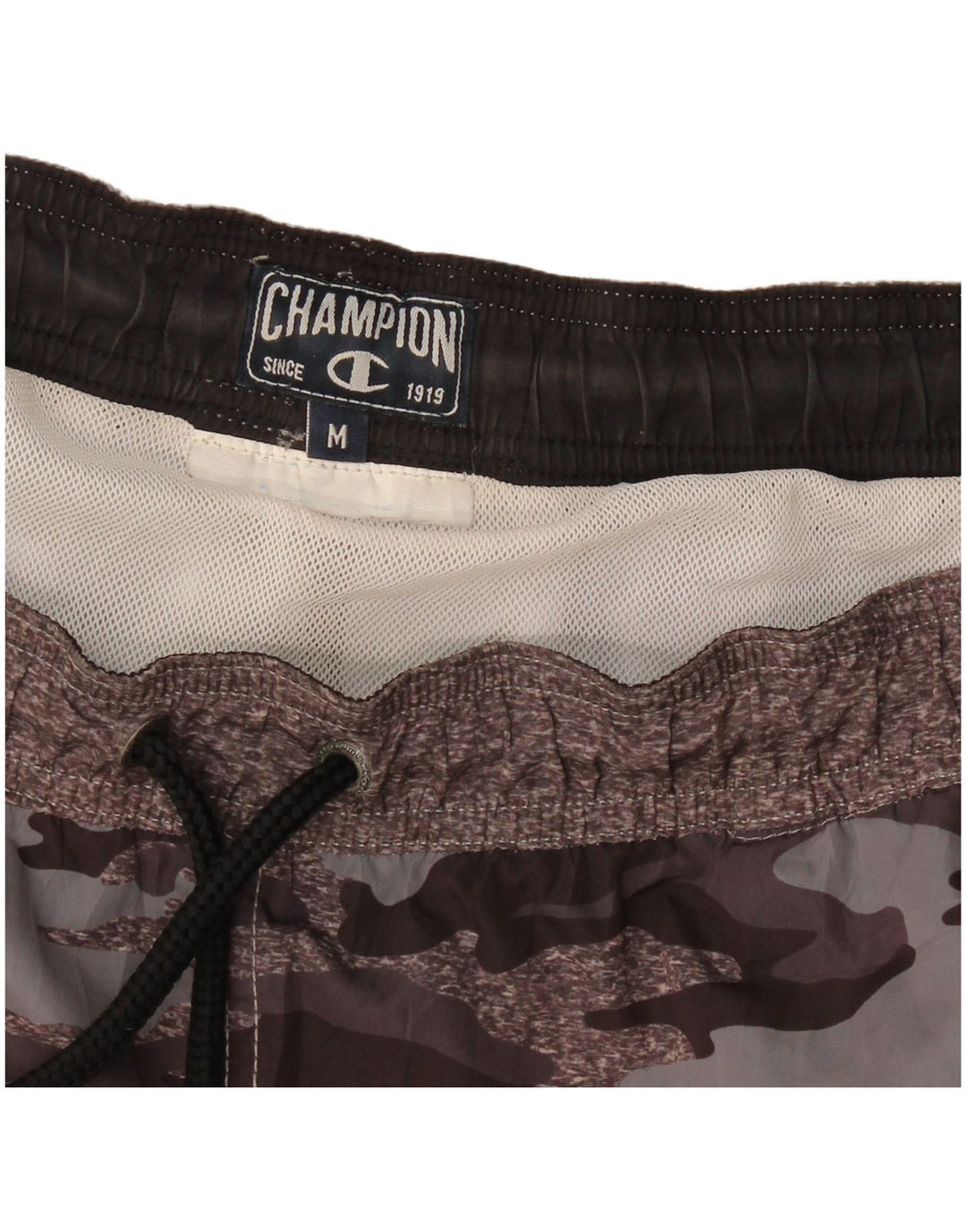 Pantaloncini da bagno da uomo Champion marrone medio mimetico