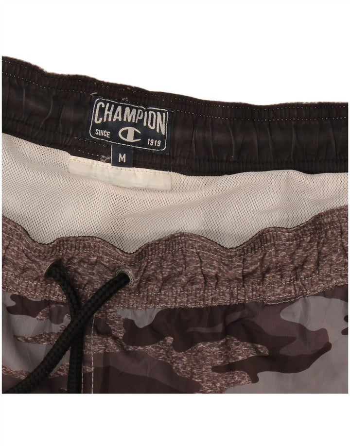 Pantaloncini da bagno da uomo Champion marrone medio mimetico