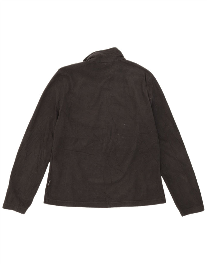 Jaqueta de lã feminina Jack Wolfskin Reino Unido 14/16 grande poliéster preto
