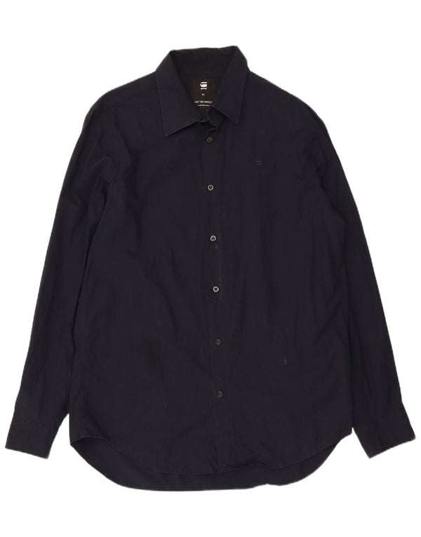 Camicia da uomo G-Star XL in cotone blu navy