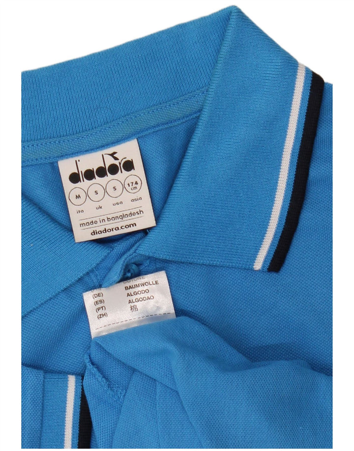 DIADORA Mens Polo Shirt Small Blue Cotton