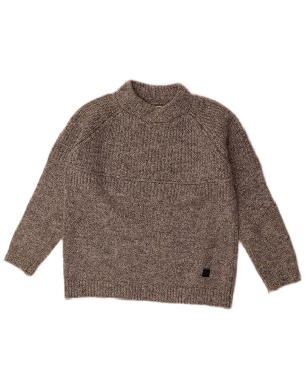 Zara Jersey Niña Cuello Alto 9-10 Años Gris Poliéster