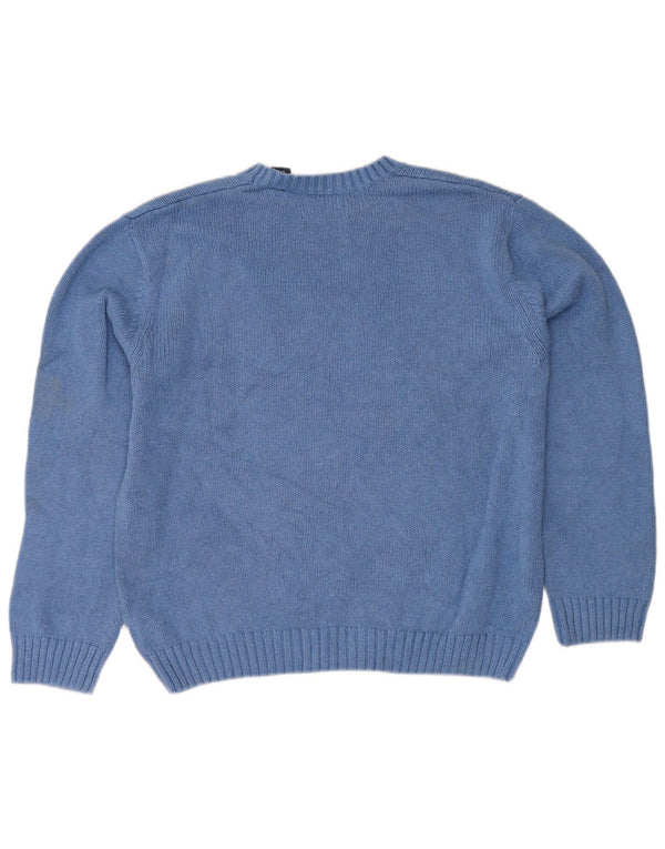 Chaps Damen-Pullover mit U-Boot-Ausschnitt, UK 16, Größe L, Blau, Baumwolle