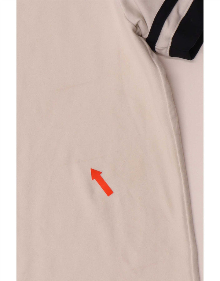 Nike Mens Dri Fit Polo Shirt UK 38/40 Medium White Colourblock Polyester