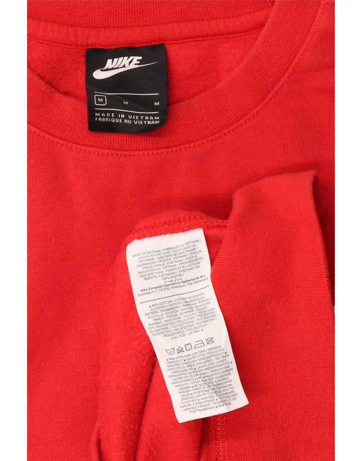Nike Mens Sweatshirt Jumper Medium Red Cotton