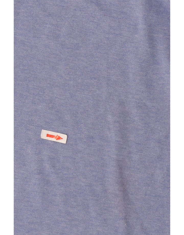 Navigare Mens Polo Shirt Medium Blue Cotton