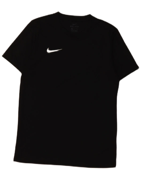 T-shirt Nike da uomo Dri Fit, top in poliestere nero medio