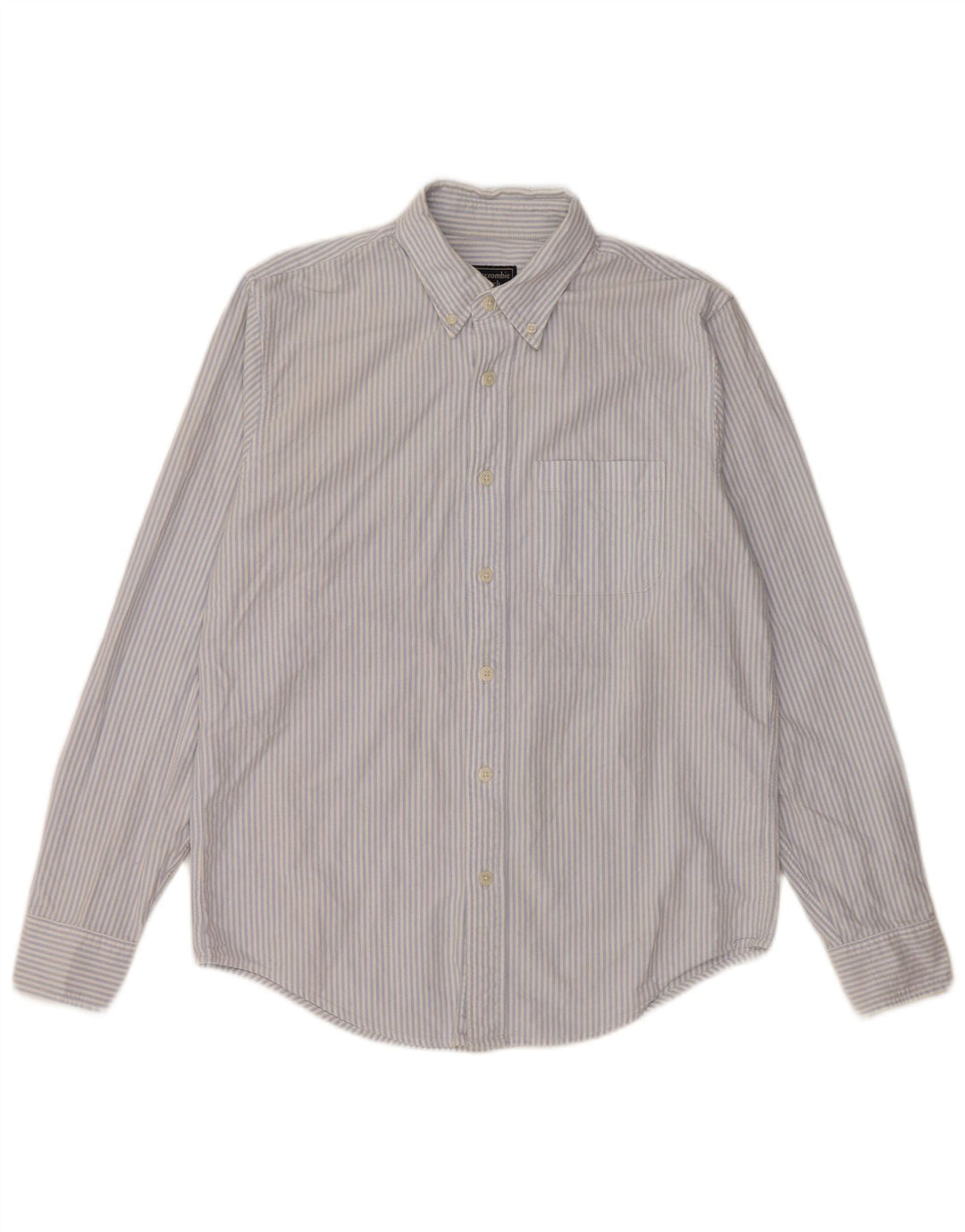 Abercrombie & Fitch Mens Shirt Medium Blue Striped Cotton