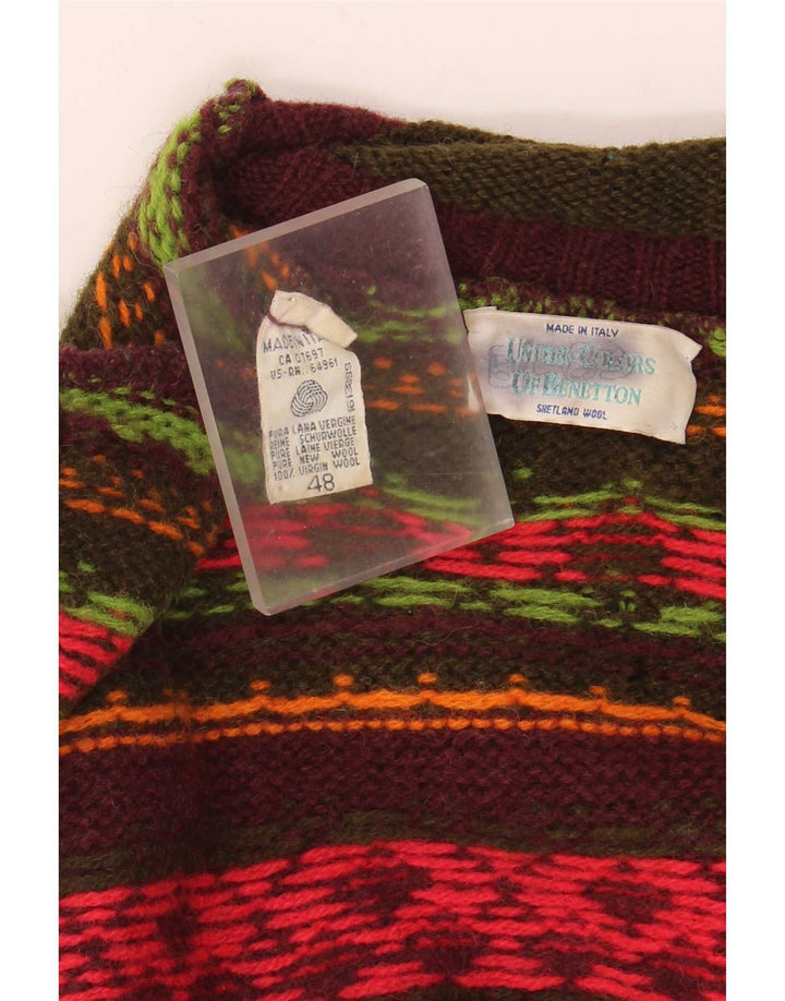 Benetton Herre Turtle Neck Jumper Sweater IT 48 Medium Flerfarvet