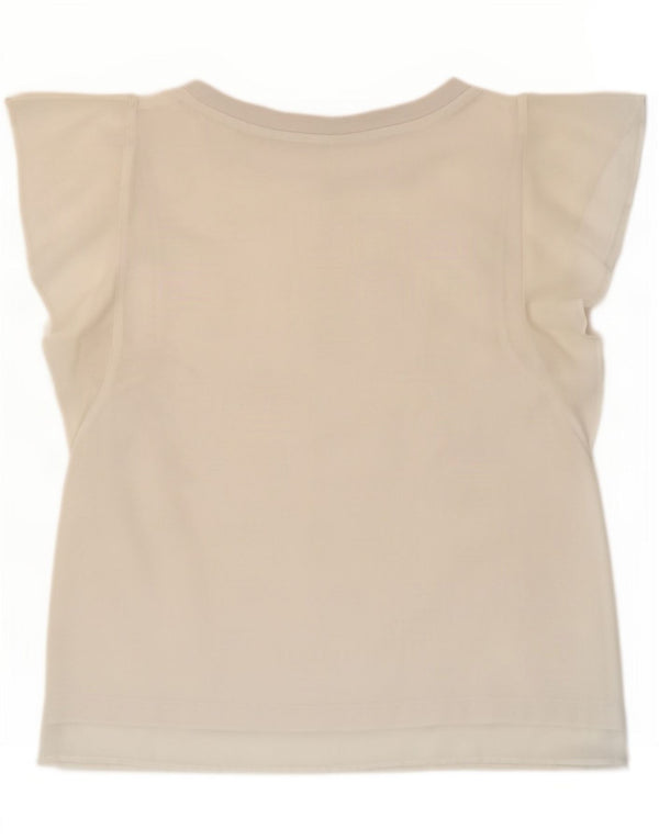 Zara Womens Blouse Top UK 12 Medium White Polyester