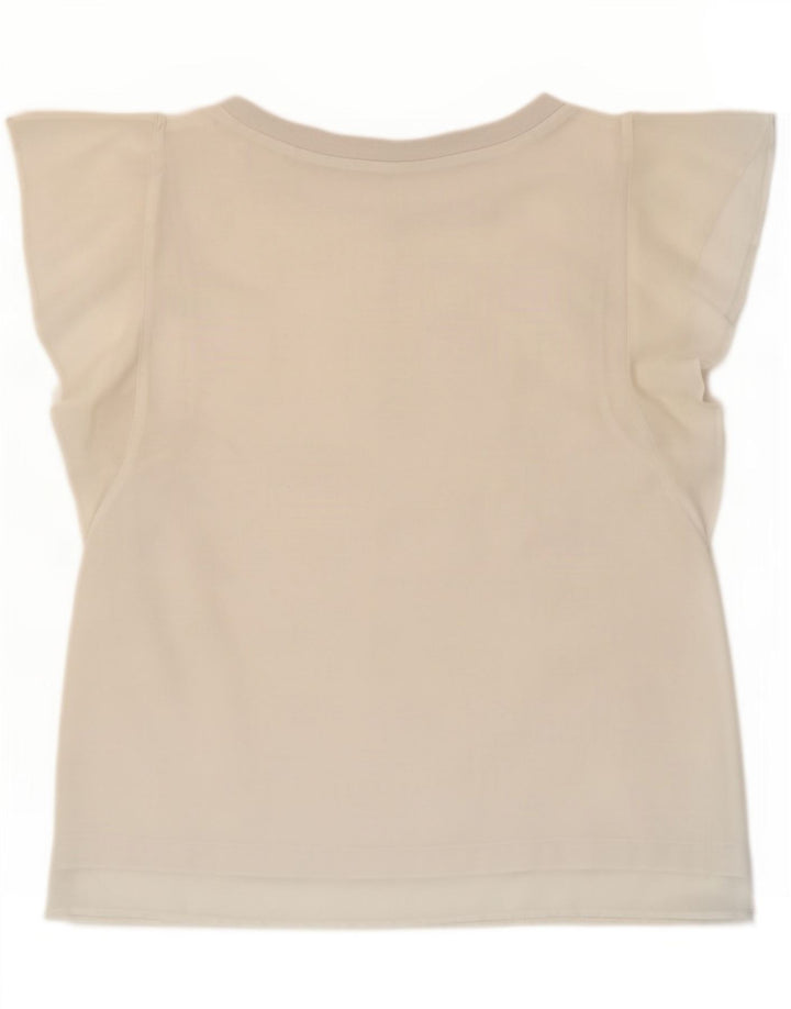 Zara Womens Blouse Top UK 12 Medium White Polyester