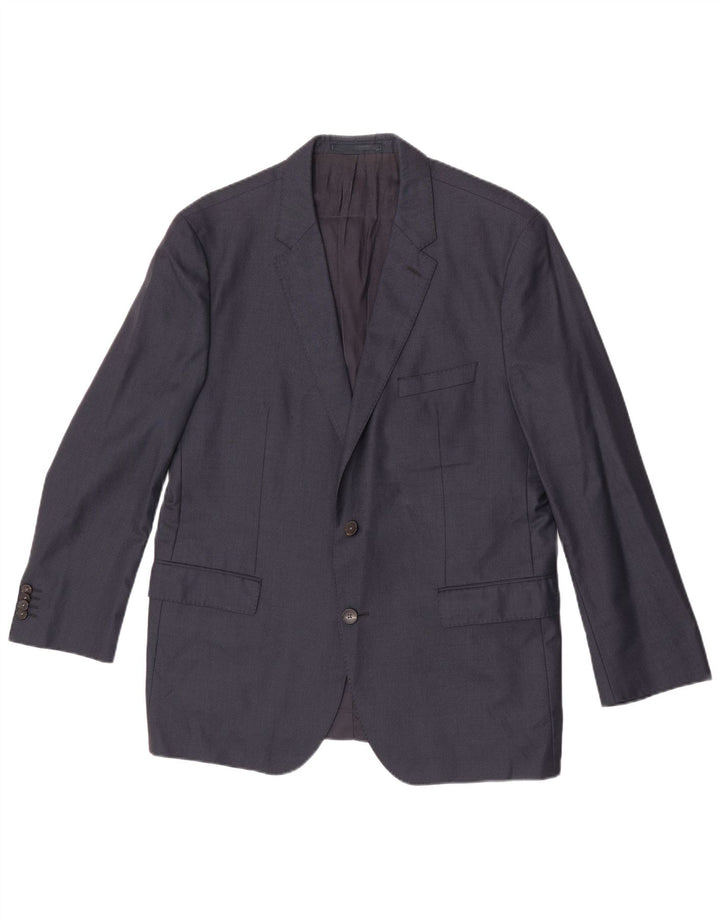 Giacca blazer da uomo a 2 bottoni Hugo Boss EU 54 2XL Lana blu navy