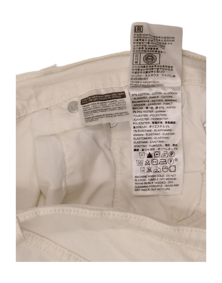 LEVI'S Womens 501 Denim Shorts W30 Medium White Cotton