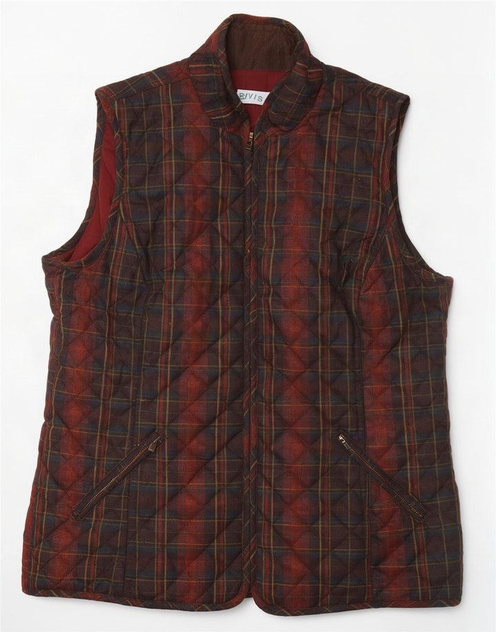 Chaleco acolchado Orvis para mujer UK 44 Poliéster a cuadros multicolor mediano