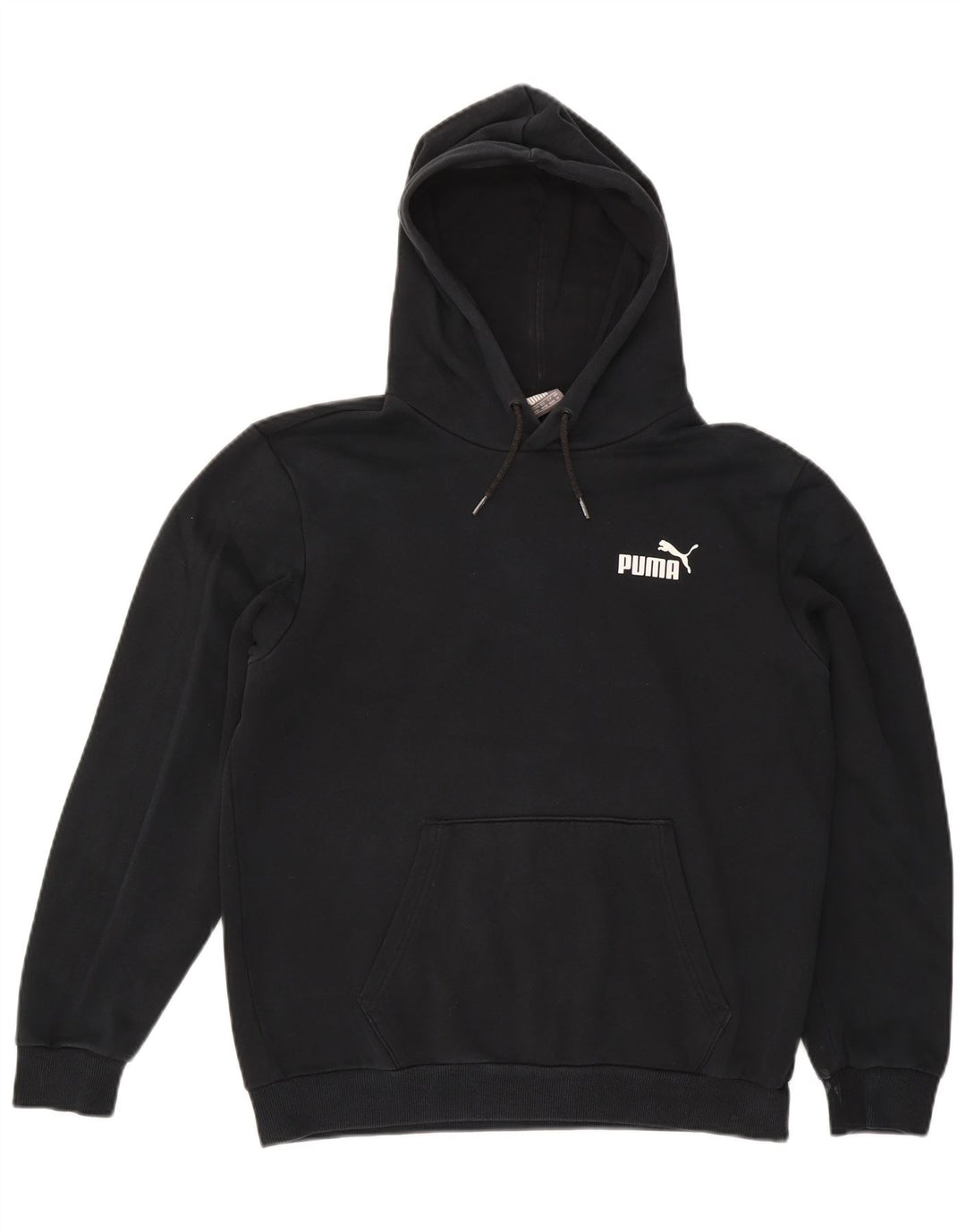 Puma Mens Hoodie Jumper Medium Black Cotton