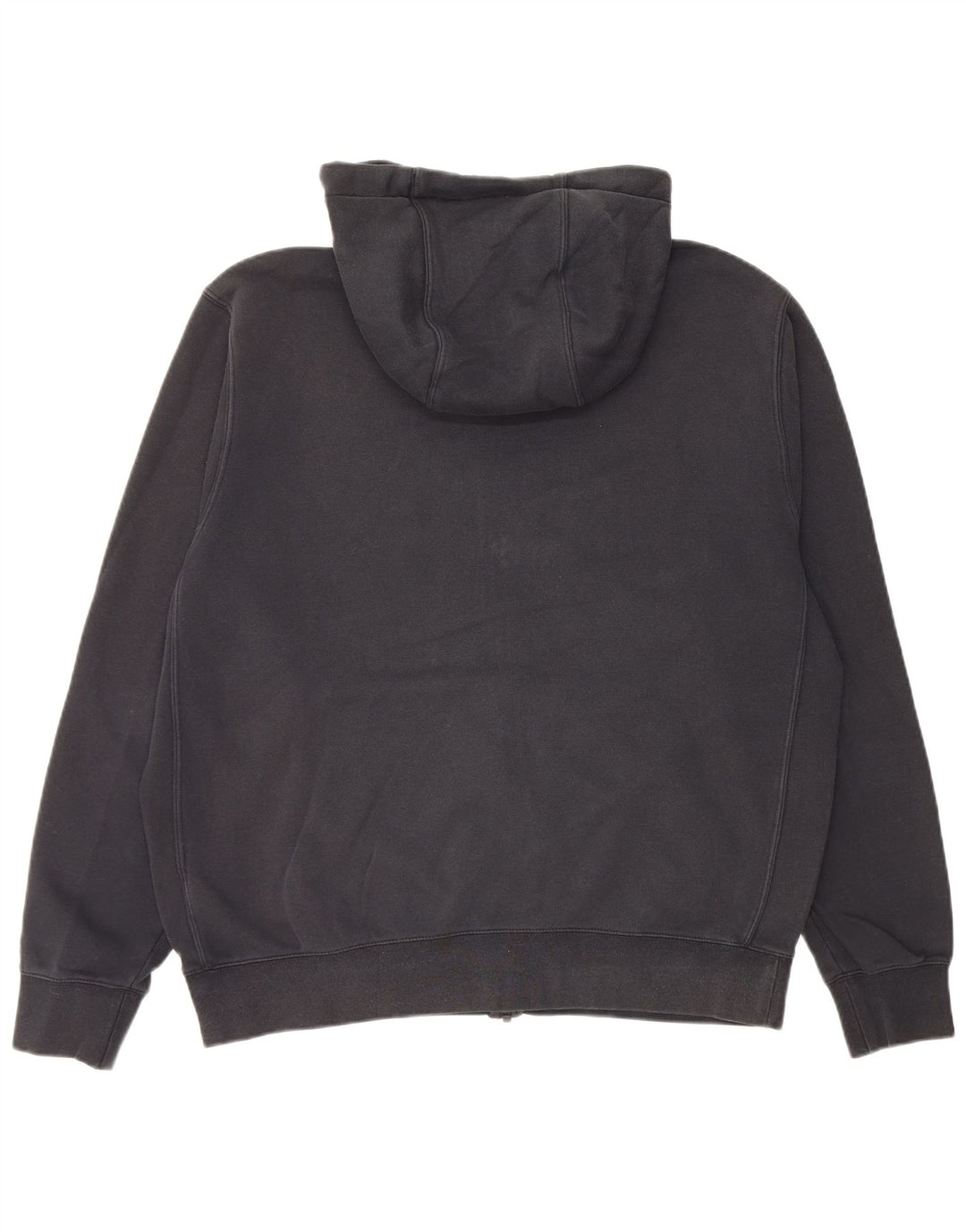 Nike Mens Zip Hoodie Sweater Large Black Cotton
