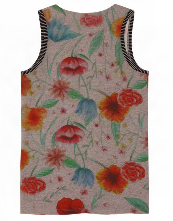 Desigual Kvinders Grafisk Vest Top UK 10 Small Multicolored Floral