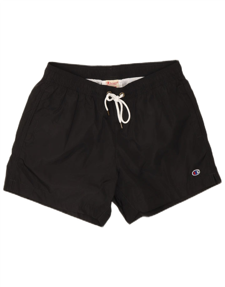 Pantaloncini da bagno da uomo Champion, poliestere nero medio
