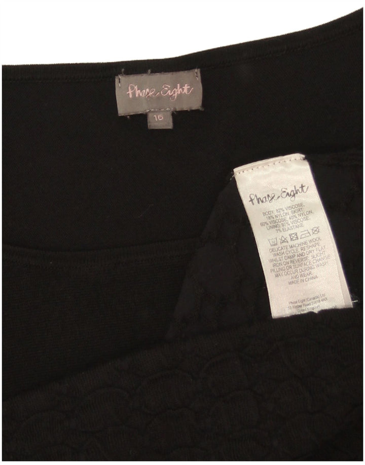 Phase Eight Womens Oversized Sheath Dress UK 16 Large Black Viscose