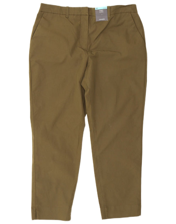 Marks & Spencer Damen Tapered Chinohose UK 14 Large W34 L25 Khaki