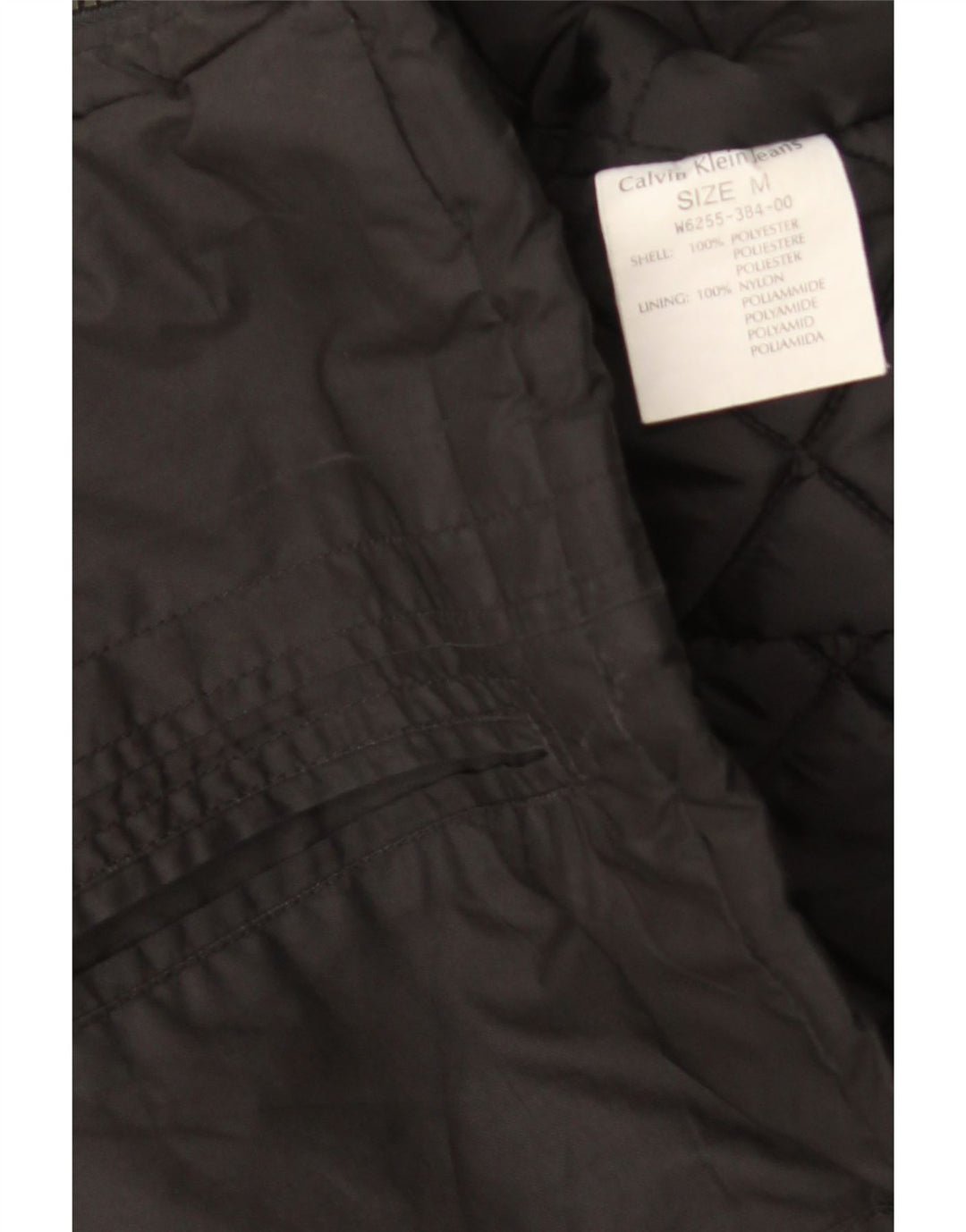 Calvin Klein Womens Padded Jacket UK 12 Medium Black Polyester