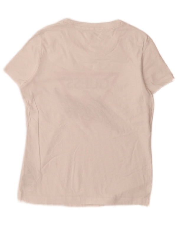 Camiseta feminina Guess Slim Fit com estampa gráfica UK 6 XS algodão branco