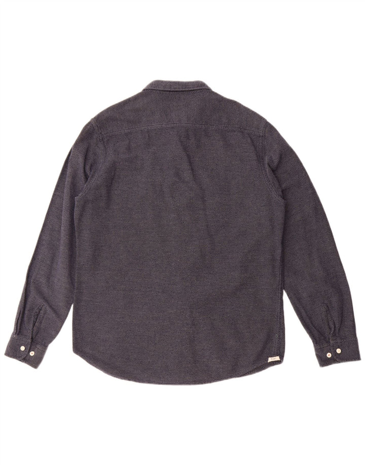 Lee Mens Regular Fit Shirt Large Navy Blue Spotted