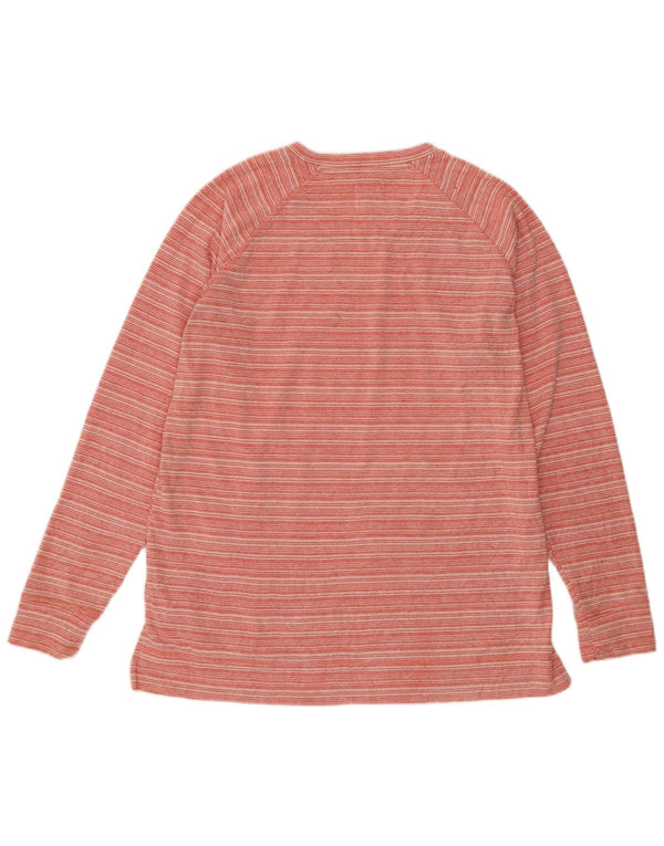 Champion Damen-Top, langärmlig, UK-Größe 46, Größe L, rosa, gestreift, Baumwolle