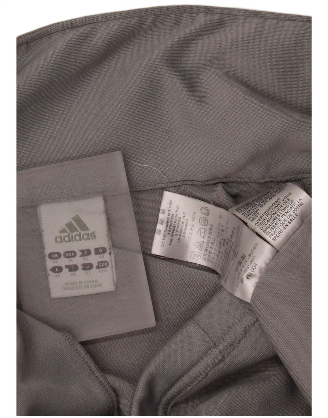 Adidas Womens Tracksuit Top Jacket UK 14 Medium Grey