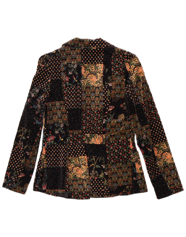 Betty Barclay Chaqueta Blazer para Mujer UK 10 Small Black Floral