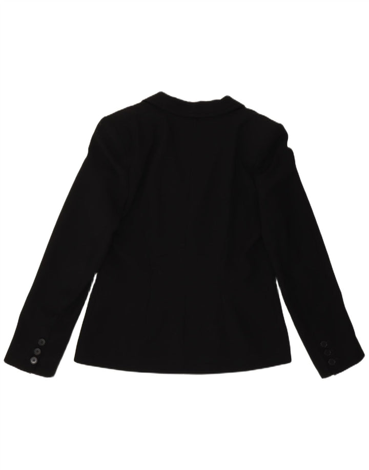 Hobbs Womens 3 Button Blazer Jacket UK 14 Large  Black Polyester