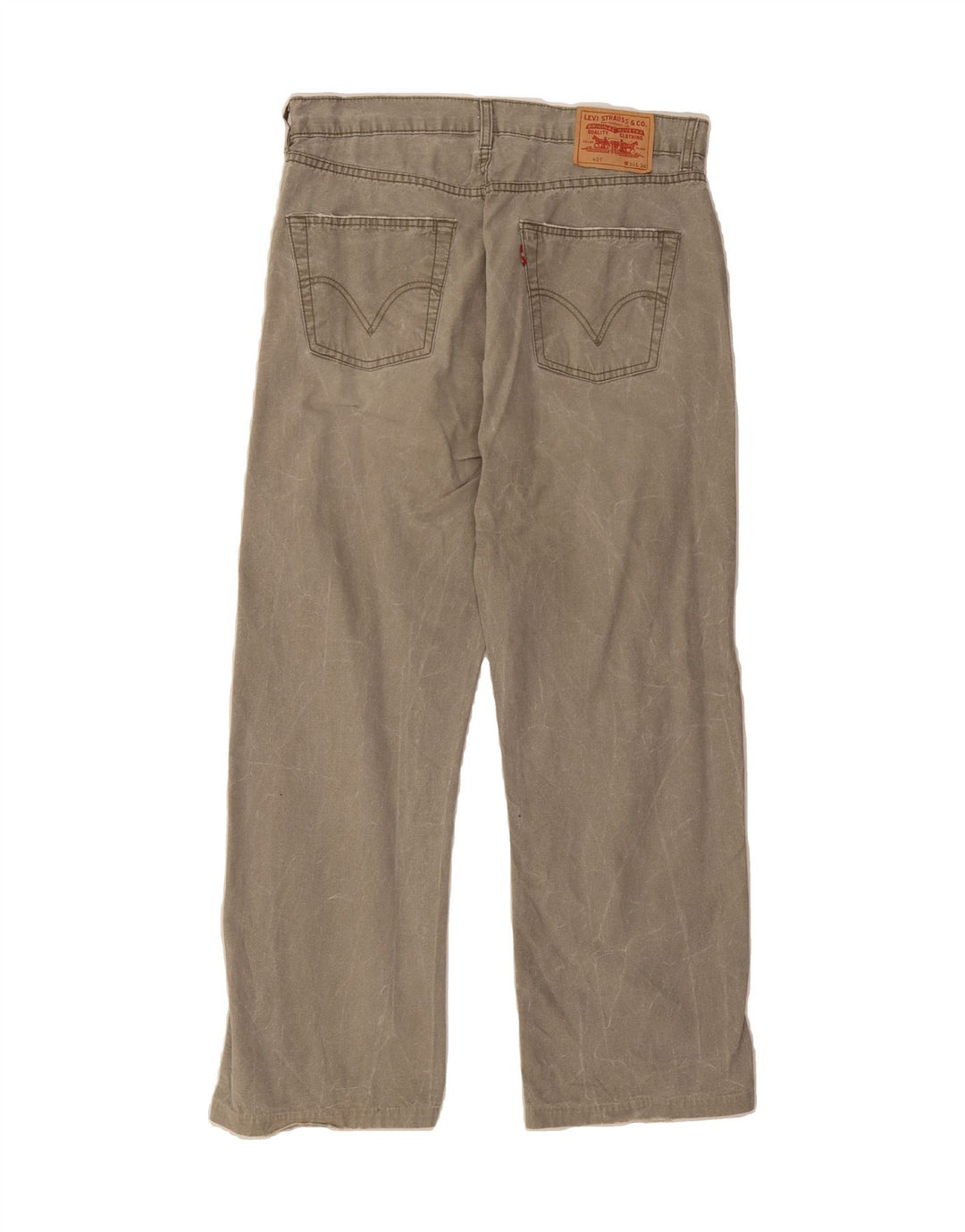 LEVI'S Mens 401 Straight Casual Trousers W36 L28 Grey Vintage Levi's and Second-Hand Levi's from Messina Hembry 
